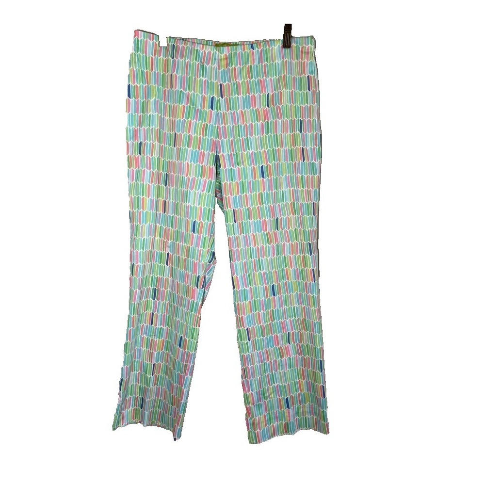 Colorful Capri Pant 12 Sport Ankle Resort Preppy Retro Mod Chevron Classic Chic
